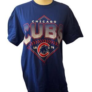 Fanatics Chicago Cubs Blue Cotton Short Sleeve Tee, Unisex, Size Medium, NWOT